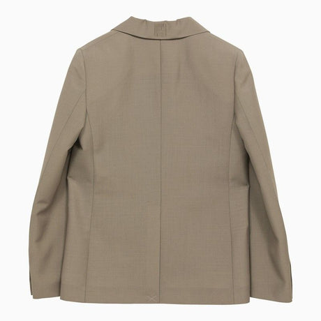 FENDI Turtledove Wool Single-Breasted Jacket for Women