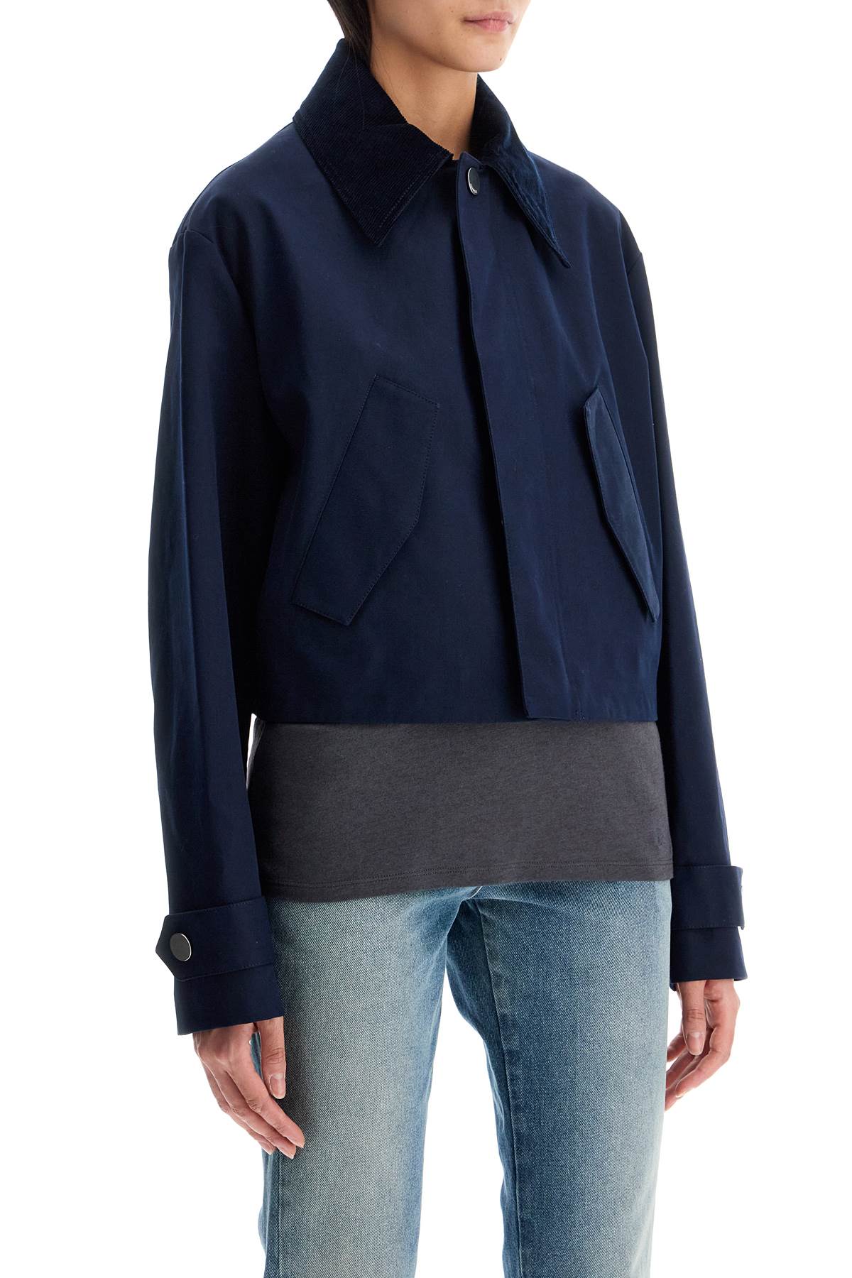 AMI PARIS Cropped Canvas Jacket for Women