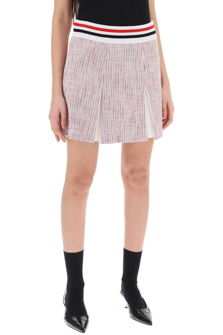 THOM BROWNE Multicolor Pleated Mini Skirt for Women - SS24 Collection