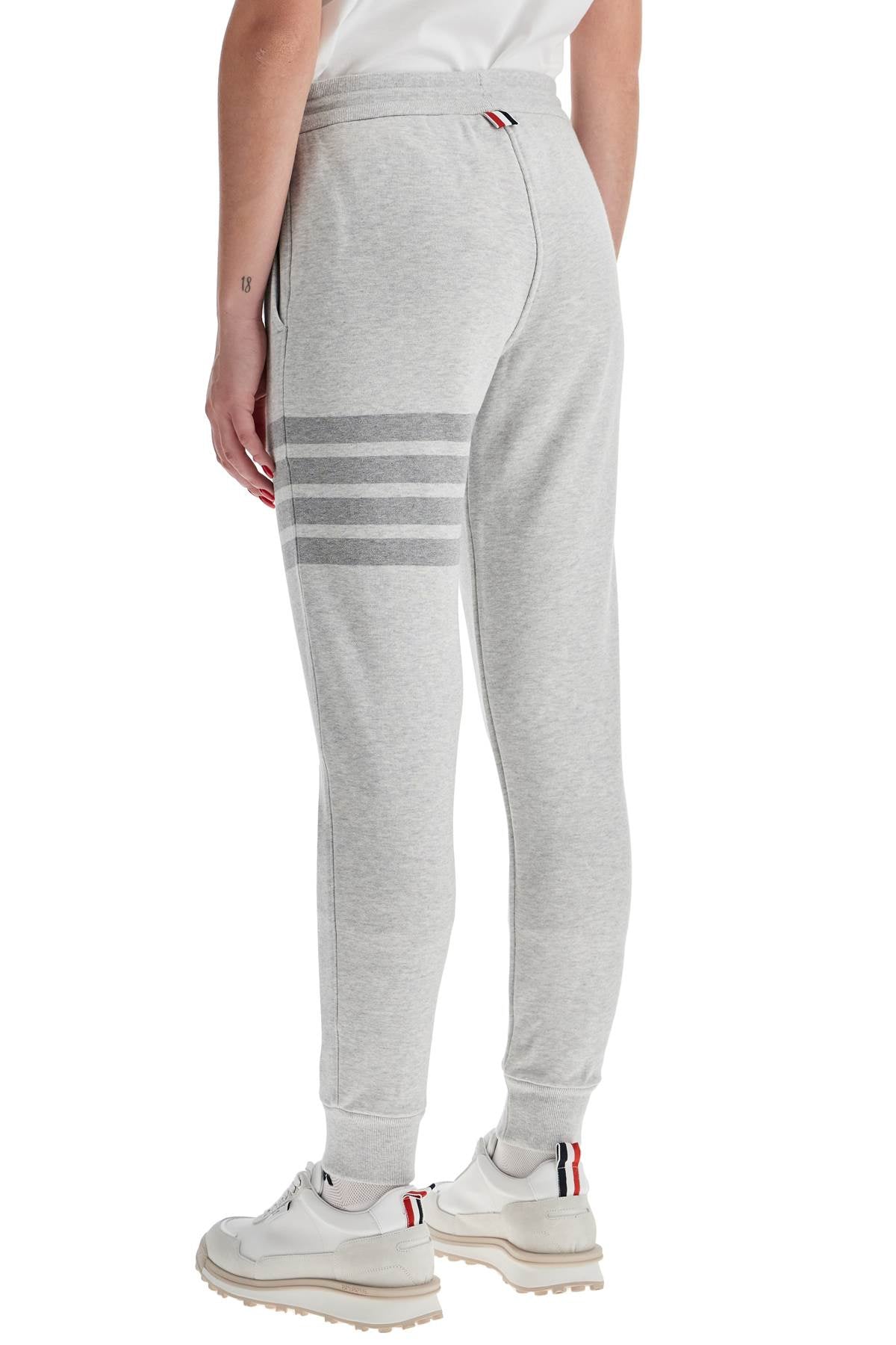 THOM BROWNE Women's Grey Tonal 4 Bar Sweatpants for FW23