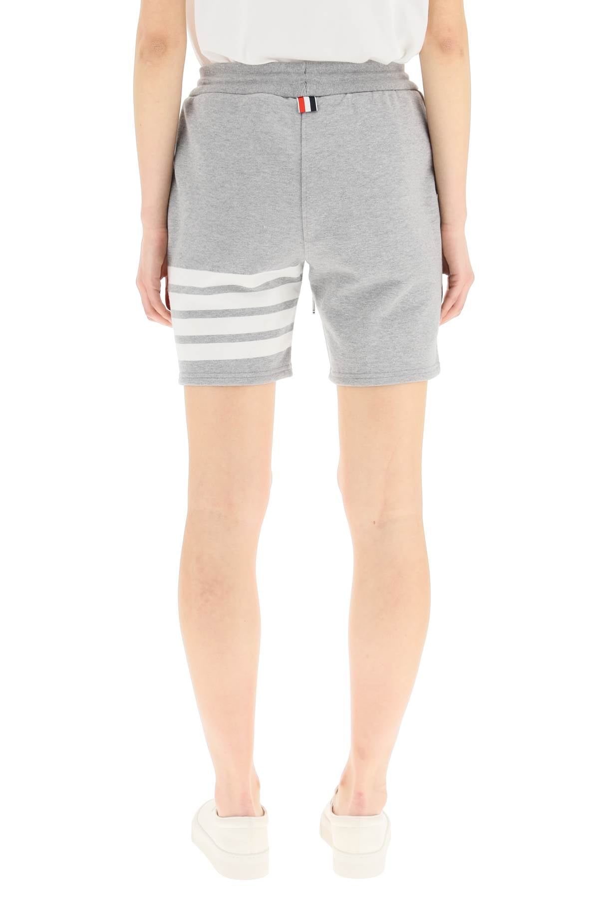 THOM BROWNE Tricolor Loopback Cotton Shorts