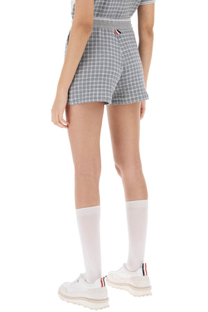 THOM BROWNE Check Tweed Sweatshorts for Women - SS24 Collection