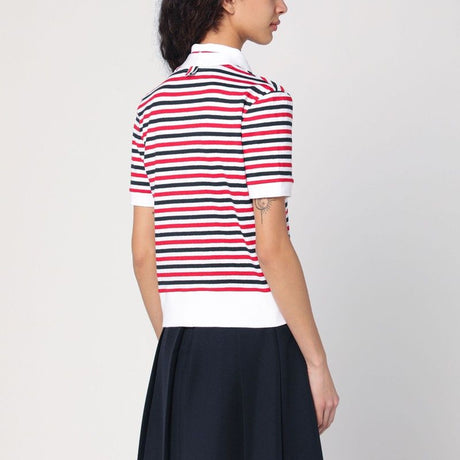 THOM BROWNE Striped Linen Cardigan for Women - SS25