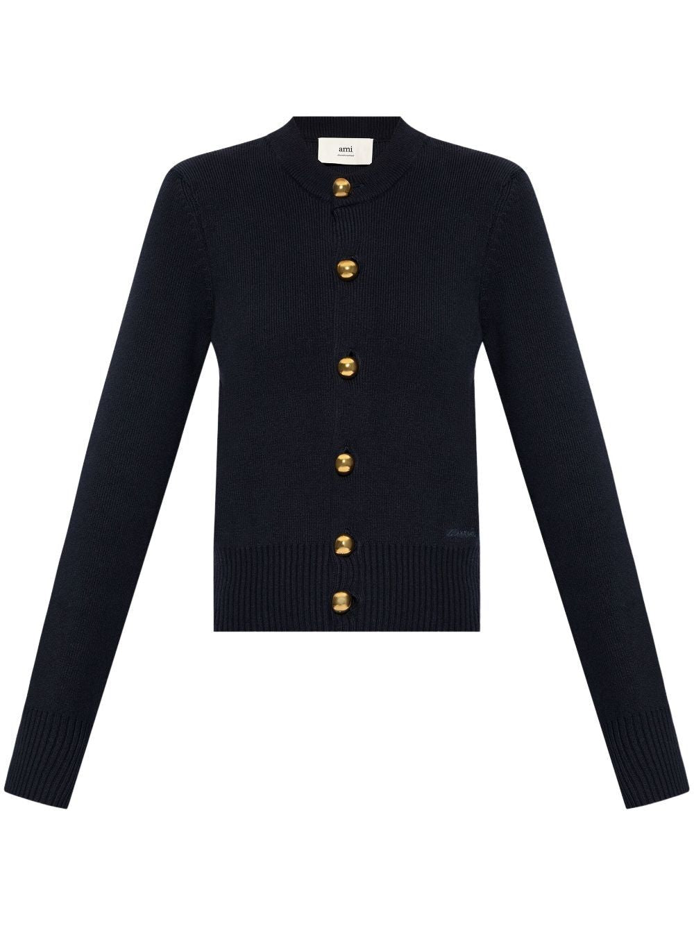 AMI PARIS Chic Women's Cardigan with Elegant Golden Buttons