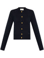 AMI PARIS Chic Women's Cardigan with Elegant Golden Buttons