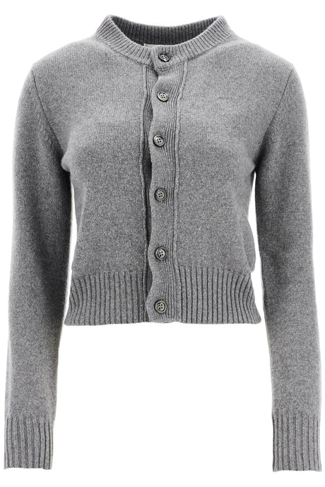 AMI PARIS Women's Cashmere Crewneck Cardigan - XS Size