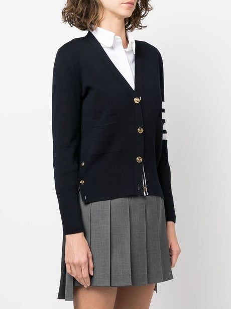 THOM BROWNE Women's 4-Bar Wool Cardigan