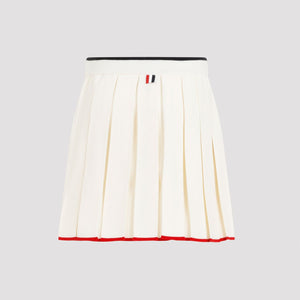 THOM BROWNE Elegant Full Needle Mini Pleated Skirt