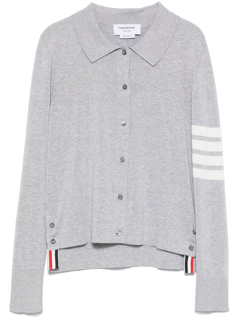 THOM BROWNE Classic Button-Up Shirt with Signature Details