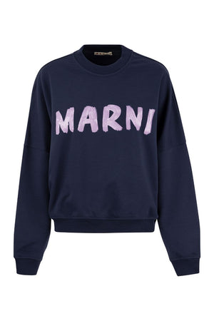 MARNI Pink Crewneck Sweatshirt for Women, FW23 Collection