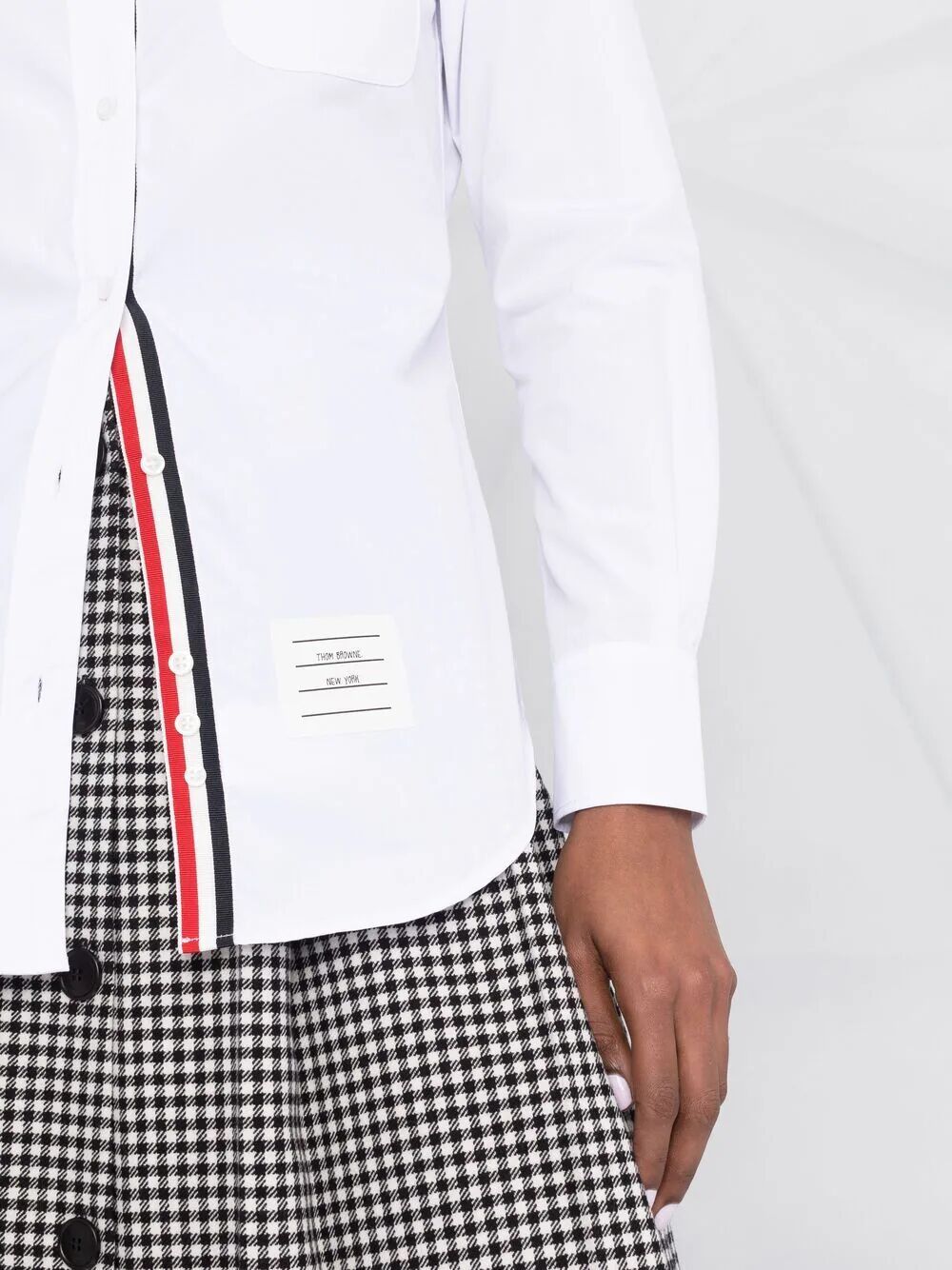 THOM BROWNE Classic Point Collar Shirt for Fall 2024 - Women's