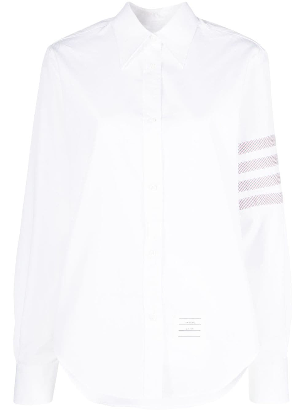 THOM BROWNE Elegant Striped Sleeve Poplin Shirt - Size 38