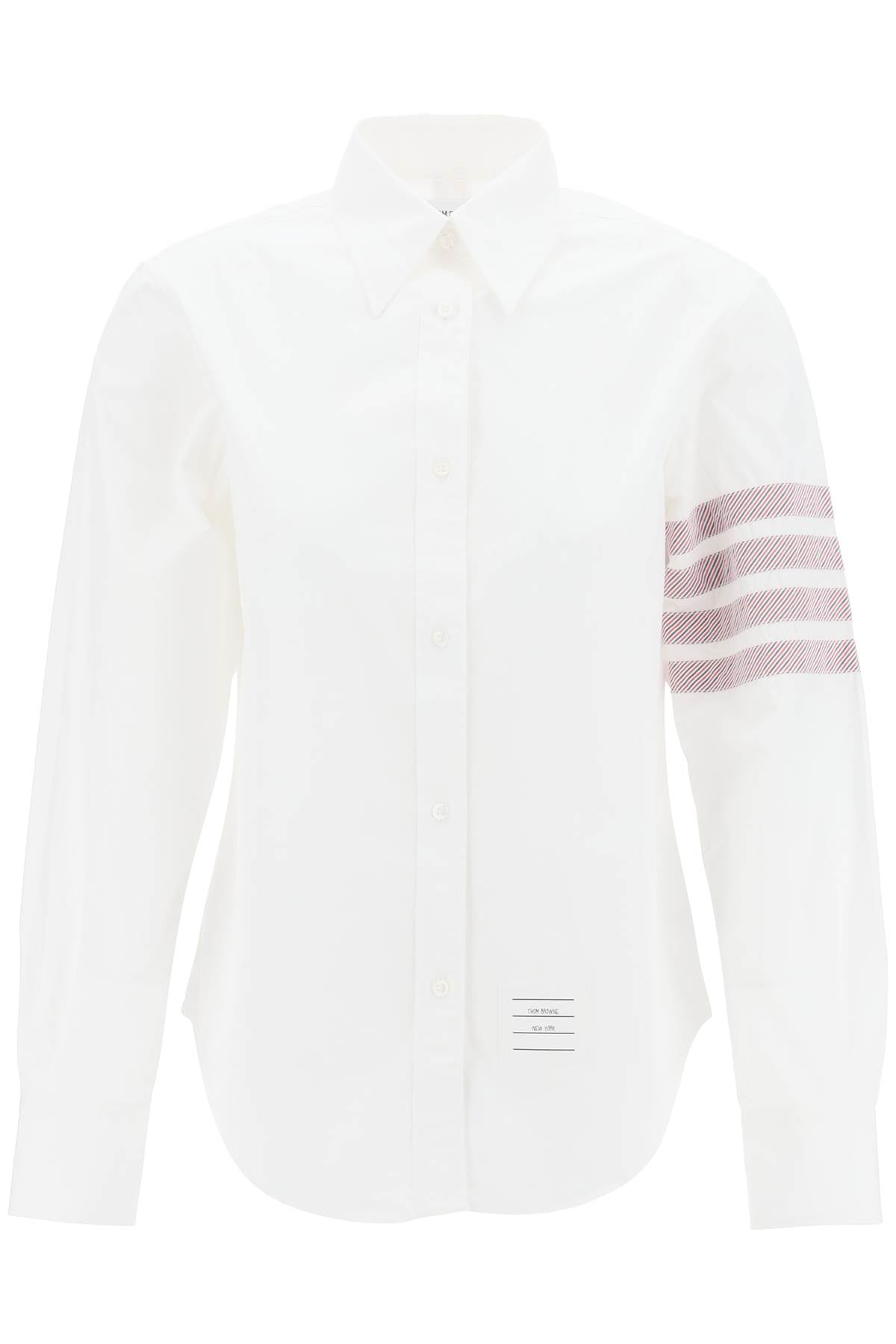 THOM BROWNE Elegant Striped Sleeve Poplin Shirt - Size 38