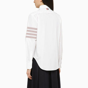 THOM BROWNE Elegant Striped Sleeve Poplin Shirt - Size 38