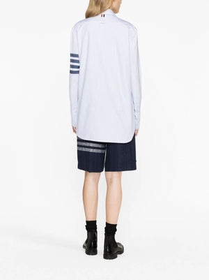 THOM BROWNE Exaggerated Collar Easy Fit Shirt in Blue - SS24
