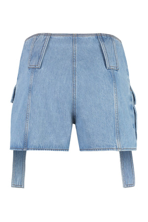 Blue Denim Shorts for Women - SS23 Collection by FENDI