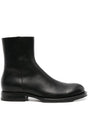 LANVIN Sleek Black Zipped Boots for Men