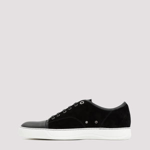 LANVIN Suede and Nappa Captoe Low Top Sneakers