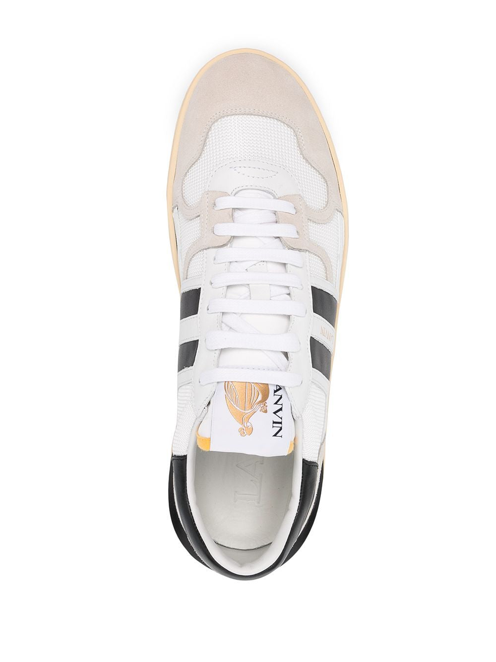 LANVIN Color Block Leather & Mesh Sneakers