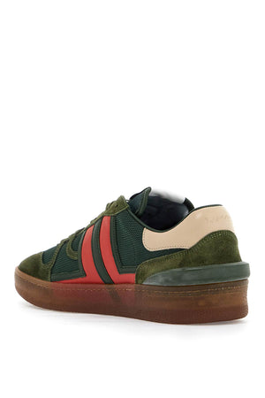 LANVIN Clay Color Block Mesh and Leather Sneakers