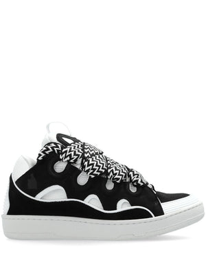 LANVIN Men's Premium Leather Curb Sneakers