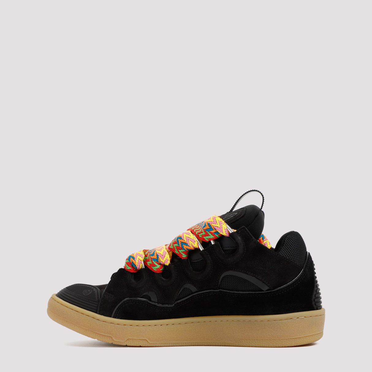 LANVIN Men's Premium Leather Curb Sneakers