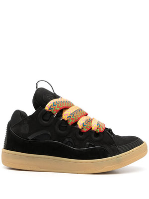 LANVIN Trendy Chunky Black Lace-Up Sneakers for Men - FW23 Season