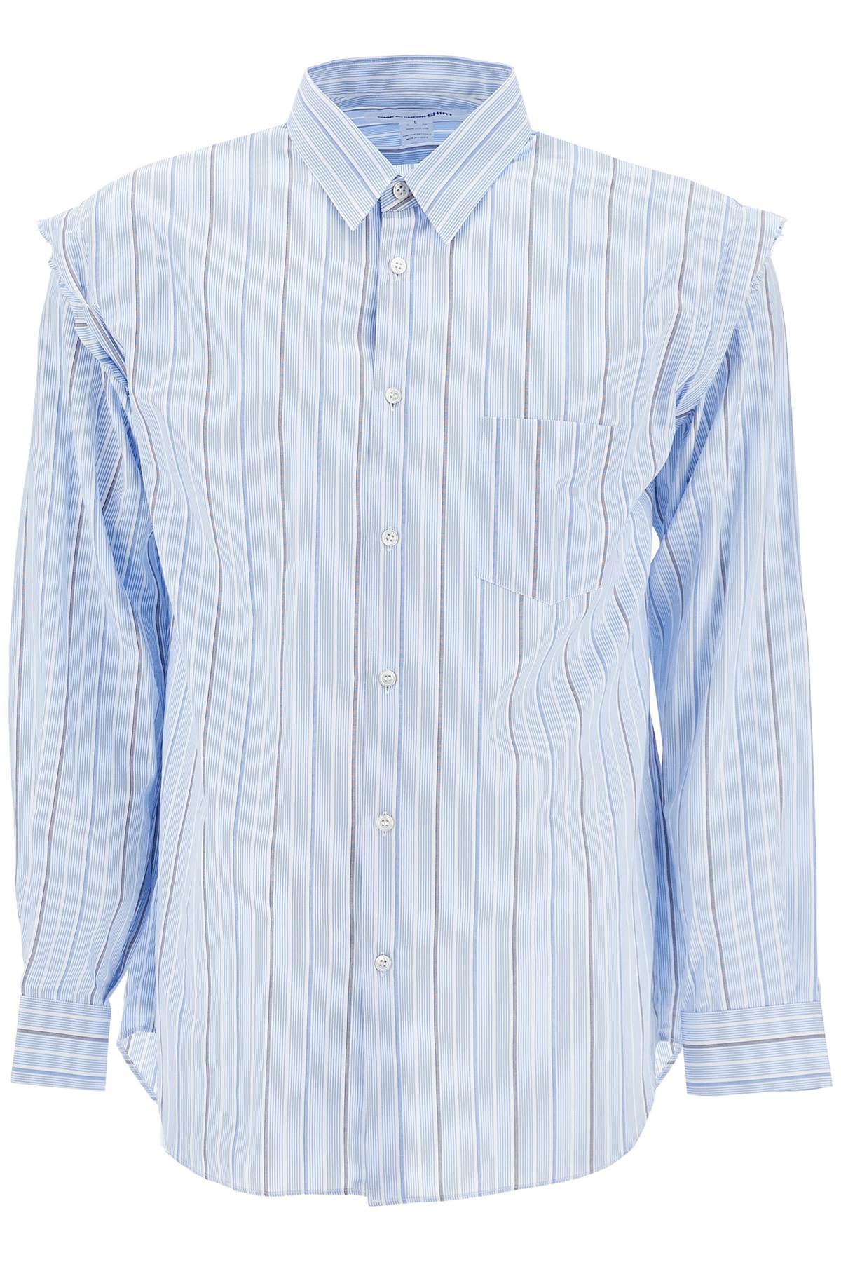 COMME DES GARÇONS SHIRT Slim Fit Striped Shirt with Pocket - Size L