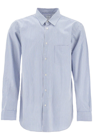 COMME DES GARÇONS SHIRT Men's Strong Will Striped Long Sleeve Shirt - Comfortable Fit, Size L