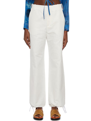 MARNI Effortlessly Chic White Cargo Pants for Women - SS23 Collection