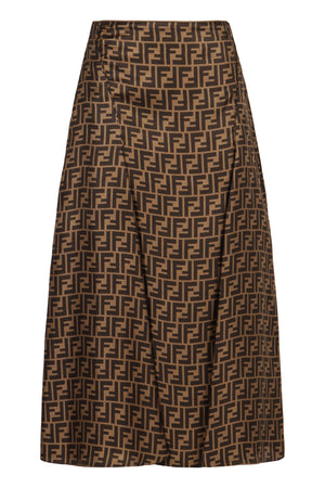 FENDI Flared Logo Skirt