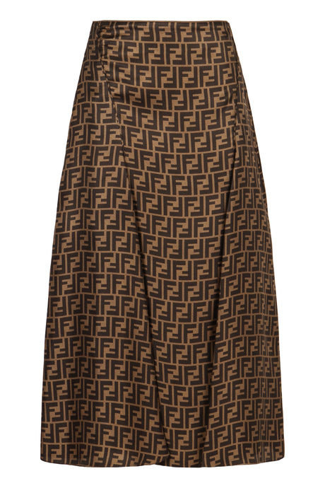 FENDI Flared Logo Skirt