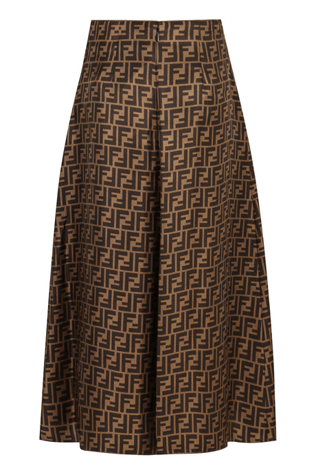 FENDI Flared Logo Skirt