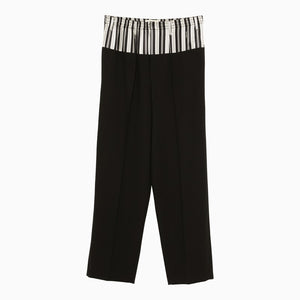 FENDI Black Layered Trousers for Stylish Women