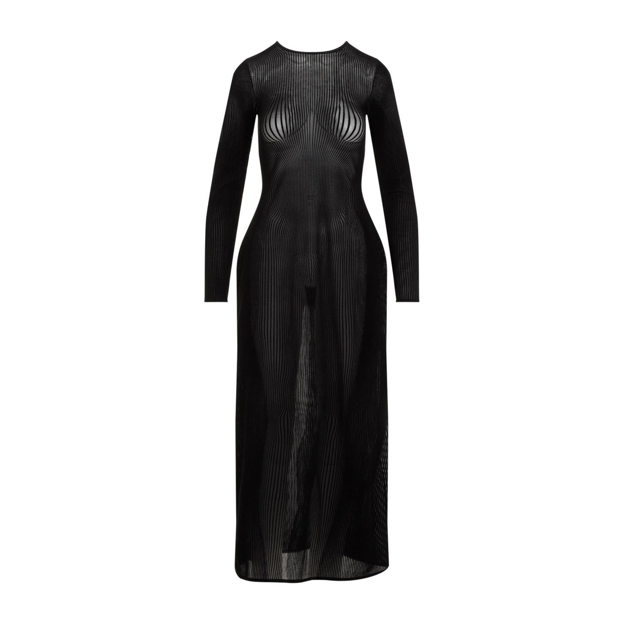 JEAN PAUL GAULTIER Morphing Pinstripes Long Dress for Women