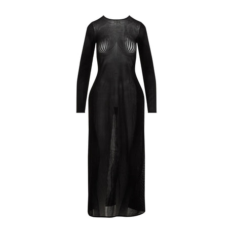 JEAN PAUL GAULTIER Morphing Pinstripes Long Dress for Women