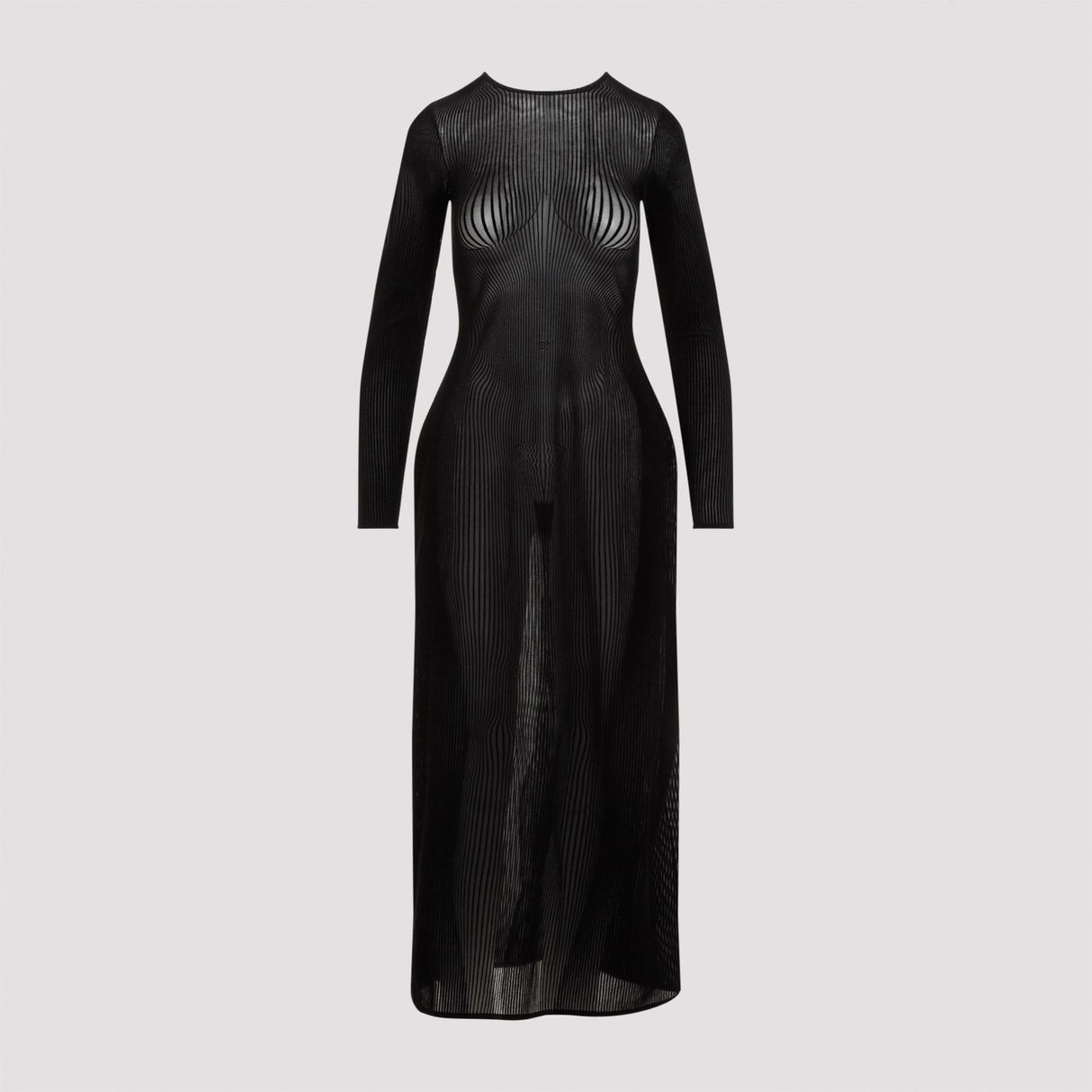 JEAN PAUL GAULTIER Morphing Pinstripes Long Dress for Women