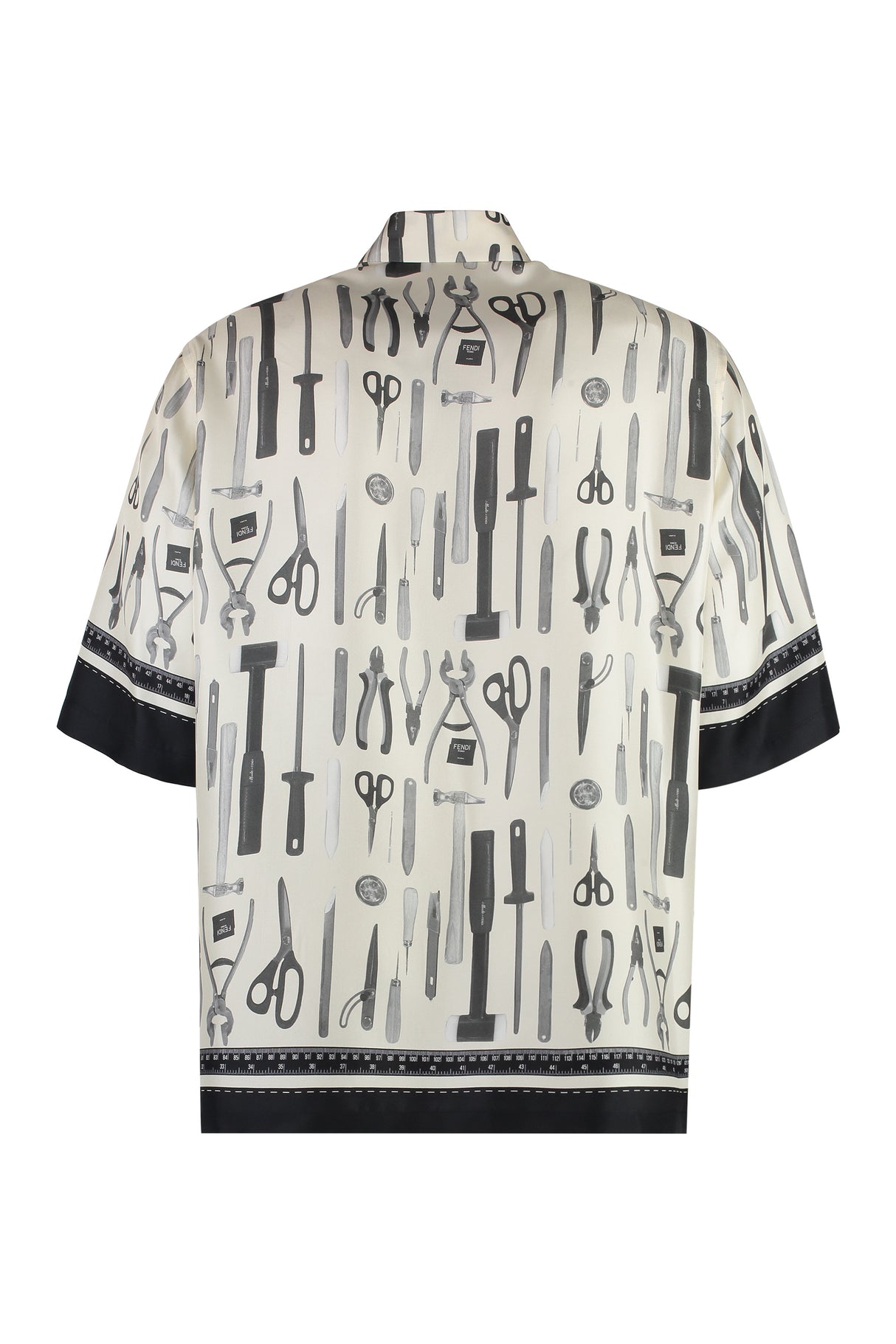 FENDI Classic Short-Sleeve Silk Shirt for Men