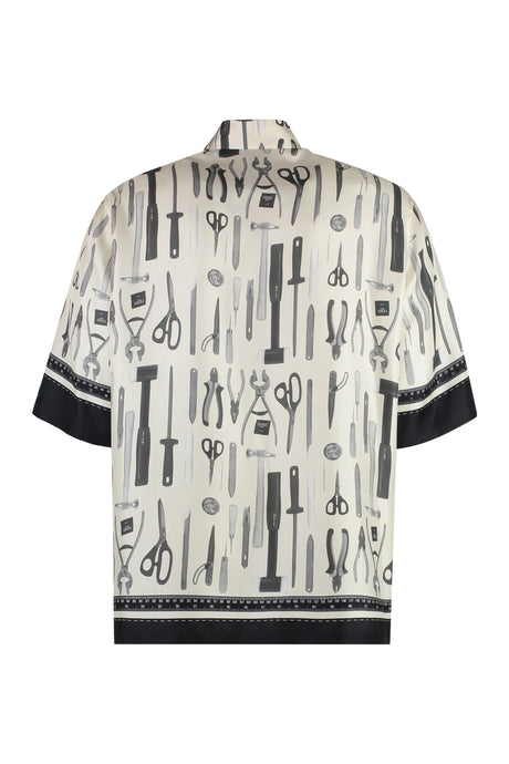 FENDI Luxurious Sambuco Silk Shirt for Men - SS24 Collection