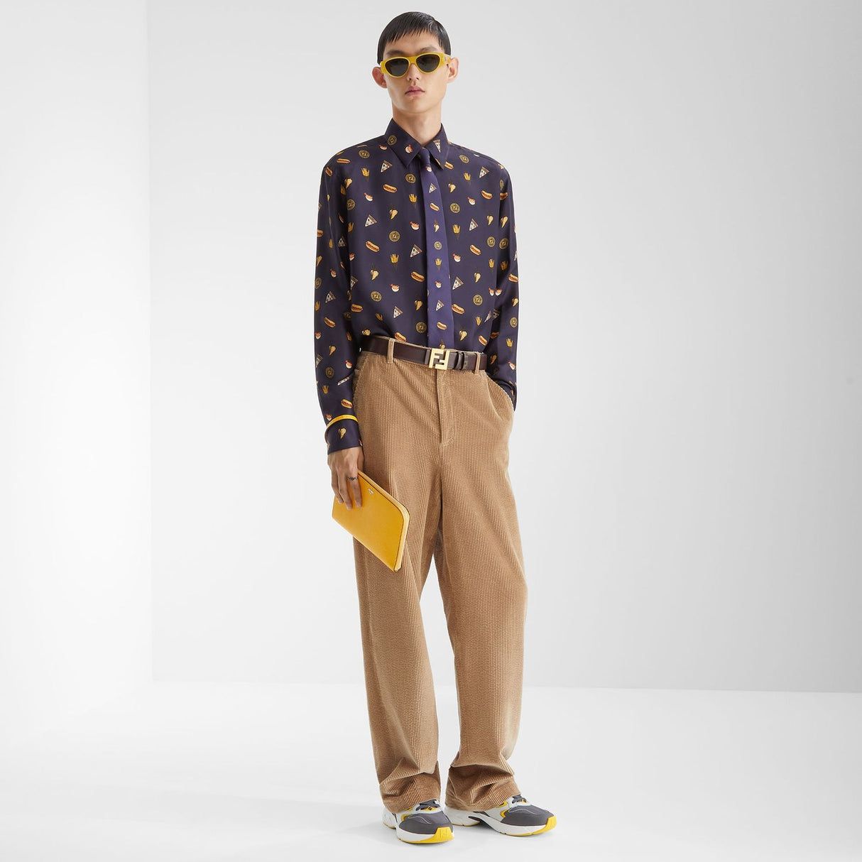 FENDI Men's Woven Mini Shirt for Fall 2024