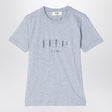 FENDI Gray T-Shirt with Embroidered Logo - Women's