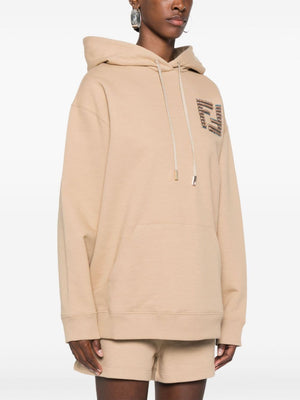 FENDI Sequin Logo Drawstring Hoodie for Women - SS24