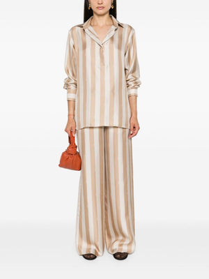 FENDI Elegant Striped Silk Blouse