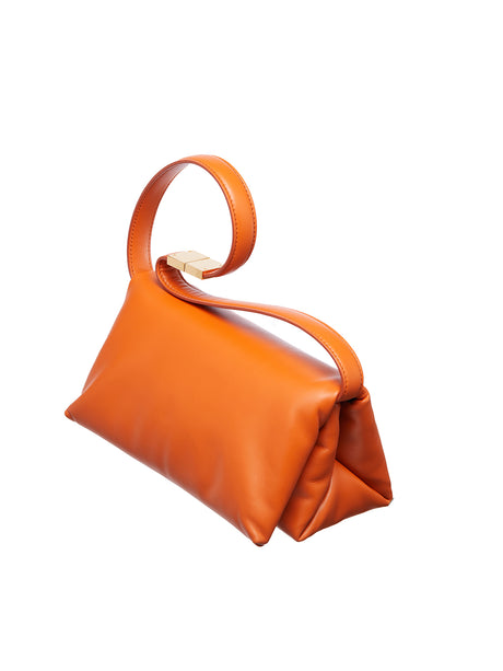 MARNI Luxurious Prisma Mini Skin Shoulder Bag in Orange