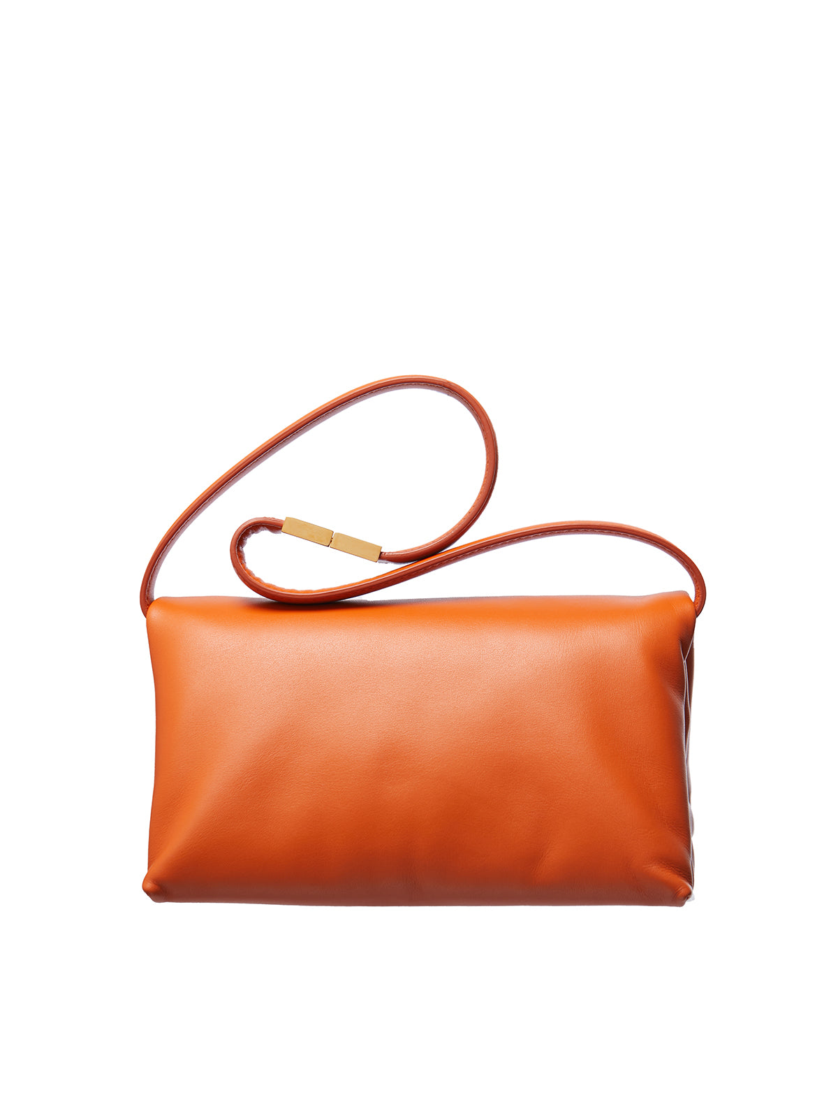 MARNI Luxurious Prisma Mini Skin Shoulder Bag in Orange