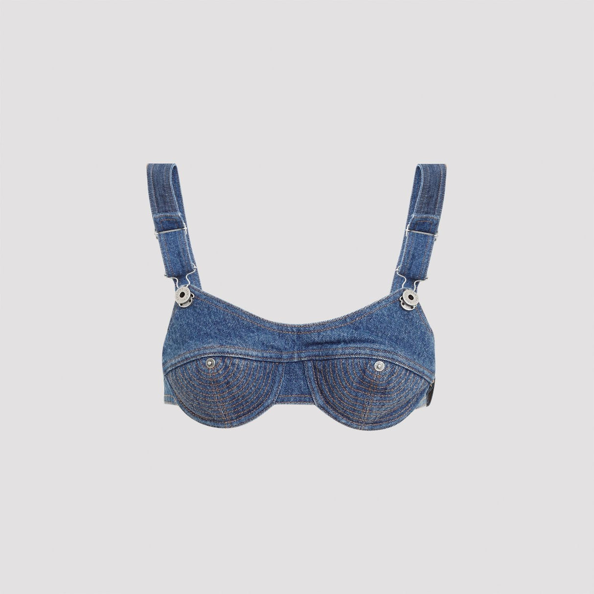 JEAN PAUL GAULTIER Denim Bralette Top