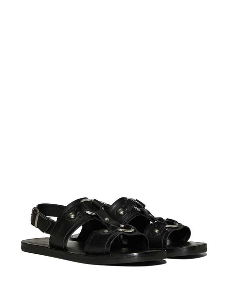 DSQUARED2 Black Men's DSquared Flat Sandals for SS23