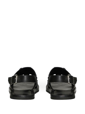 DSQUARED2 Black Men's DSquared Flat Sandals for SS23