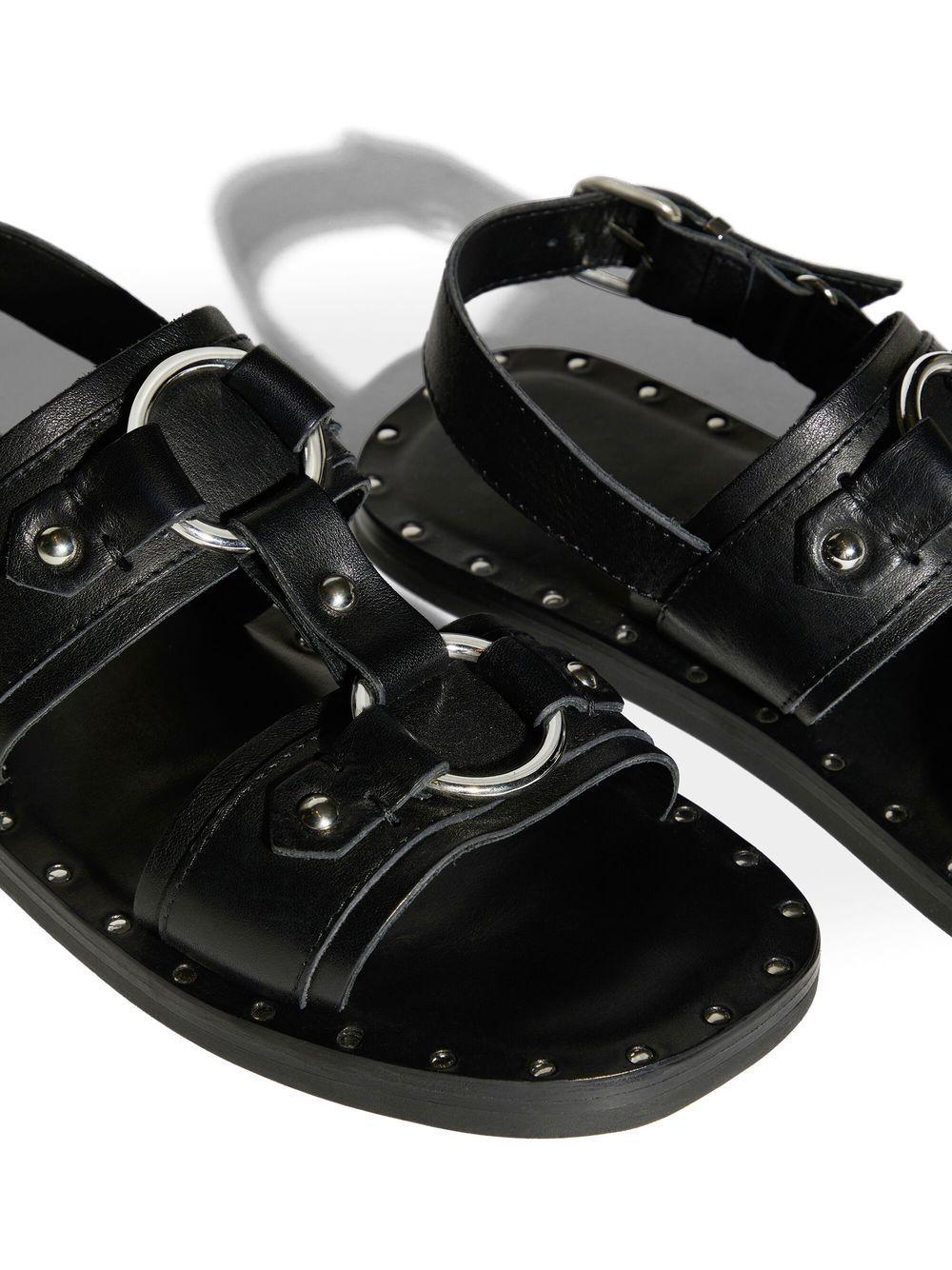 DSQUARED2 Black Men's DSquared Flat Sandals for SS23