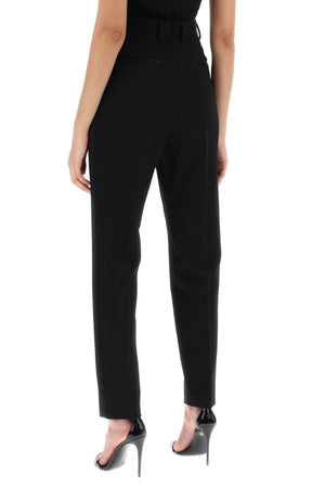 DOLCE & GABBANA Women's High Waisted Cigarette Pants in Black